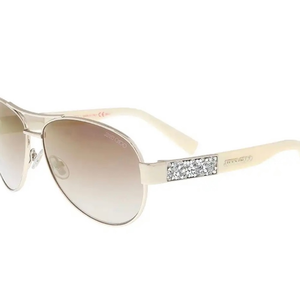 Jimmy Choo Baba/S light gold/brown mirrored, 59 mm sunglasses.